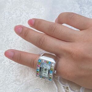 Kim Rogers Bejewelled Ring Watch